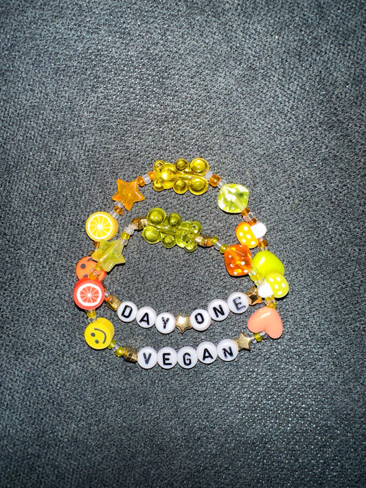 Limited Edition "DAY ONE VEGAN" Blanco Bracelets