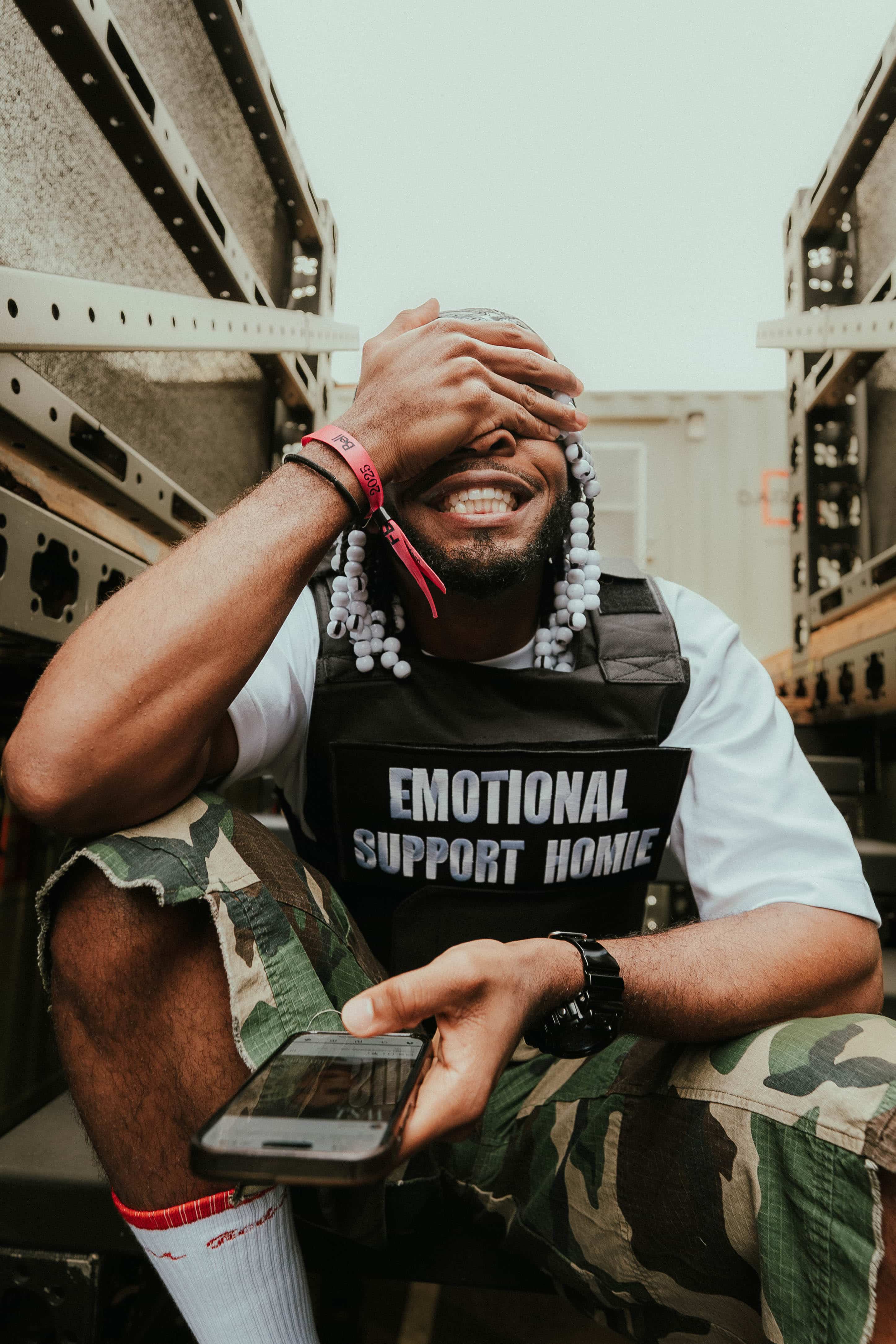 emotional support homie vest worn by Armani White