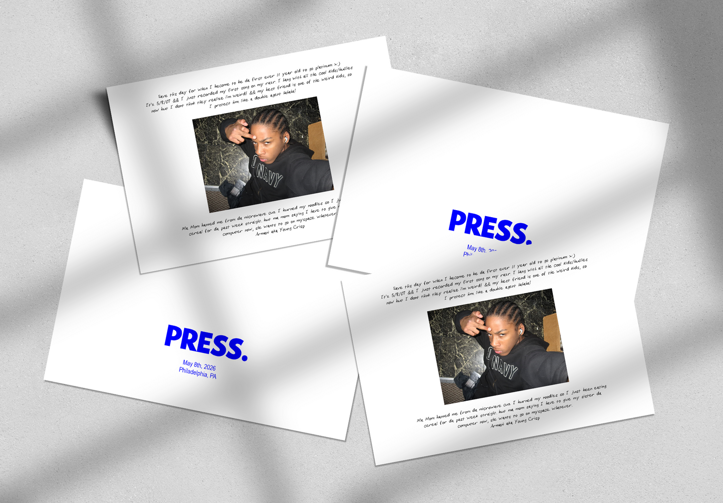 “PRESS.” Postcard Subscription Series